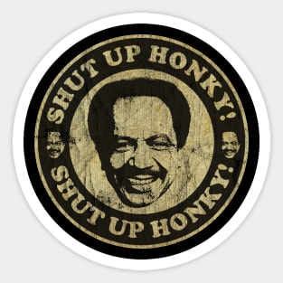 VINTAGE SHUT UP HONKY SMILE WHITE Sticker